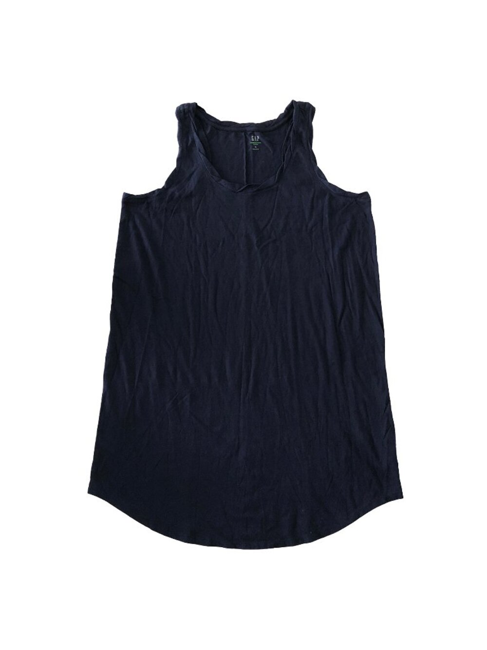 GAP Tank Dress Womens Size XL Navy Blue Short Scoop Neck Cotton Stretch